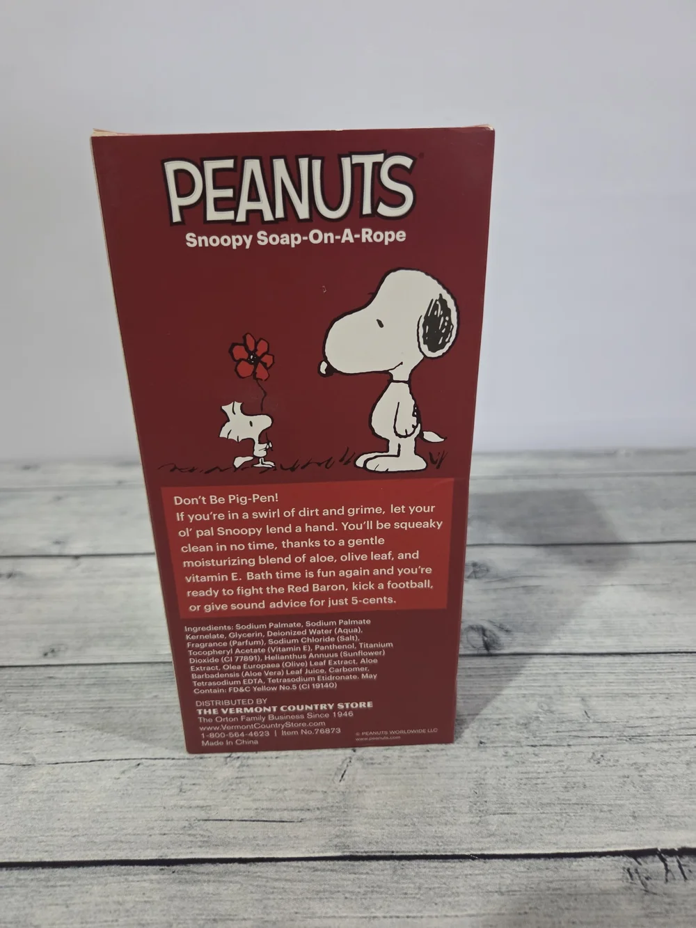 Peanuts The Vermont Country Store Snoopy Soap-On-A-Rope